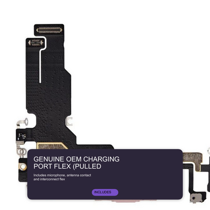Charging Port for iPhone 15 Pink (OEM Used Pulled Part) Charging Port FoneFunShop