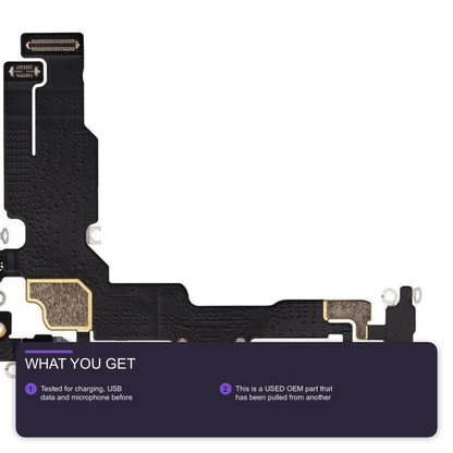 Charging Port for iPhone 15 Pink (OEM Used Pulled Part) Charging Port FoneFunShop