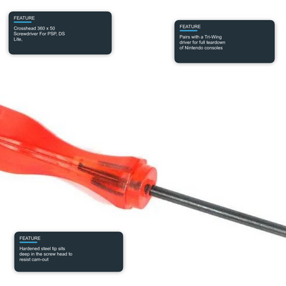 Crosshead 360 x 50 Screwdriver For PSP, DS Lite, Nintendo Wii, Dsi, NDSL, ND Screwdriver FoneFunShop