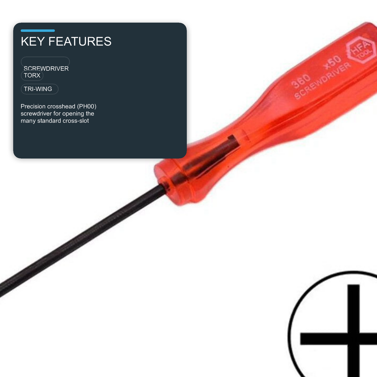 Crosshead 360 x 50 Screwdriver For PSP, DS Lite, Nintendo Wii, Dsi, NDSL, ND Screwdriver FoneFunShop