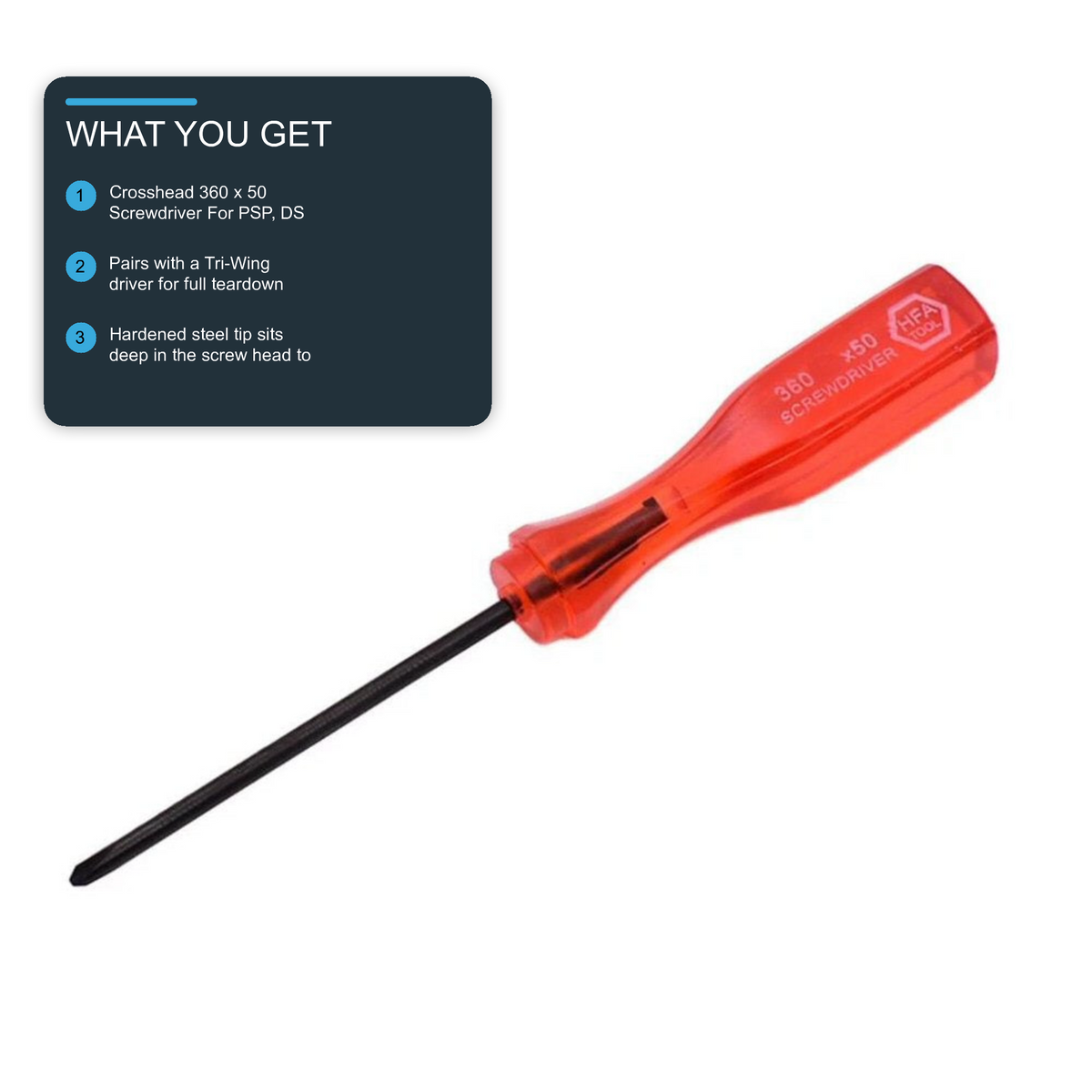 Crosshead 360 x 50 Screwdriver For PSP, DS Lite, Nintendo Wii, Dsi, NDSL, ND Screwdriver FoneFunShop