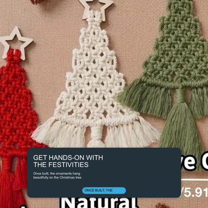DIY Christmas Tree Craft Kit Handmade Ornaments Hanging Decorations - 3PCS Christmas FoneFunShop