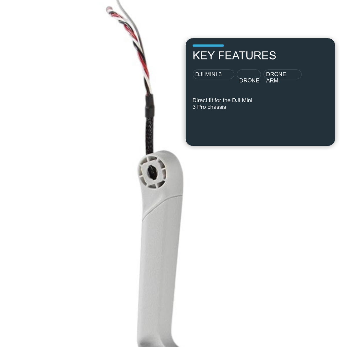 Complete Rear Left Arm with Motor For DJI Mini 3 Pro (Used) Drone FoneFunShop
