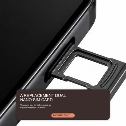 Dual Sim Tray For iPhone 18 Pro / 18 Pro Max Card Holder Black Sim Tray FoneFunShop