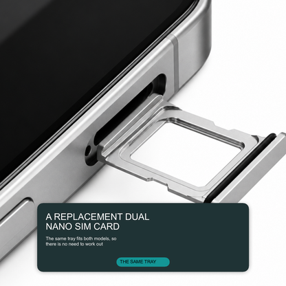 Dual Sim Tray For iPhone 18 Pro / 18 Pro Max Card Holder Silver Sim Tray FoneFunShop