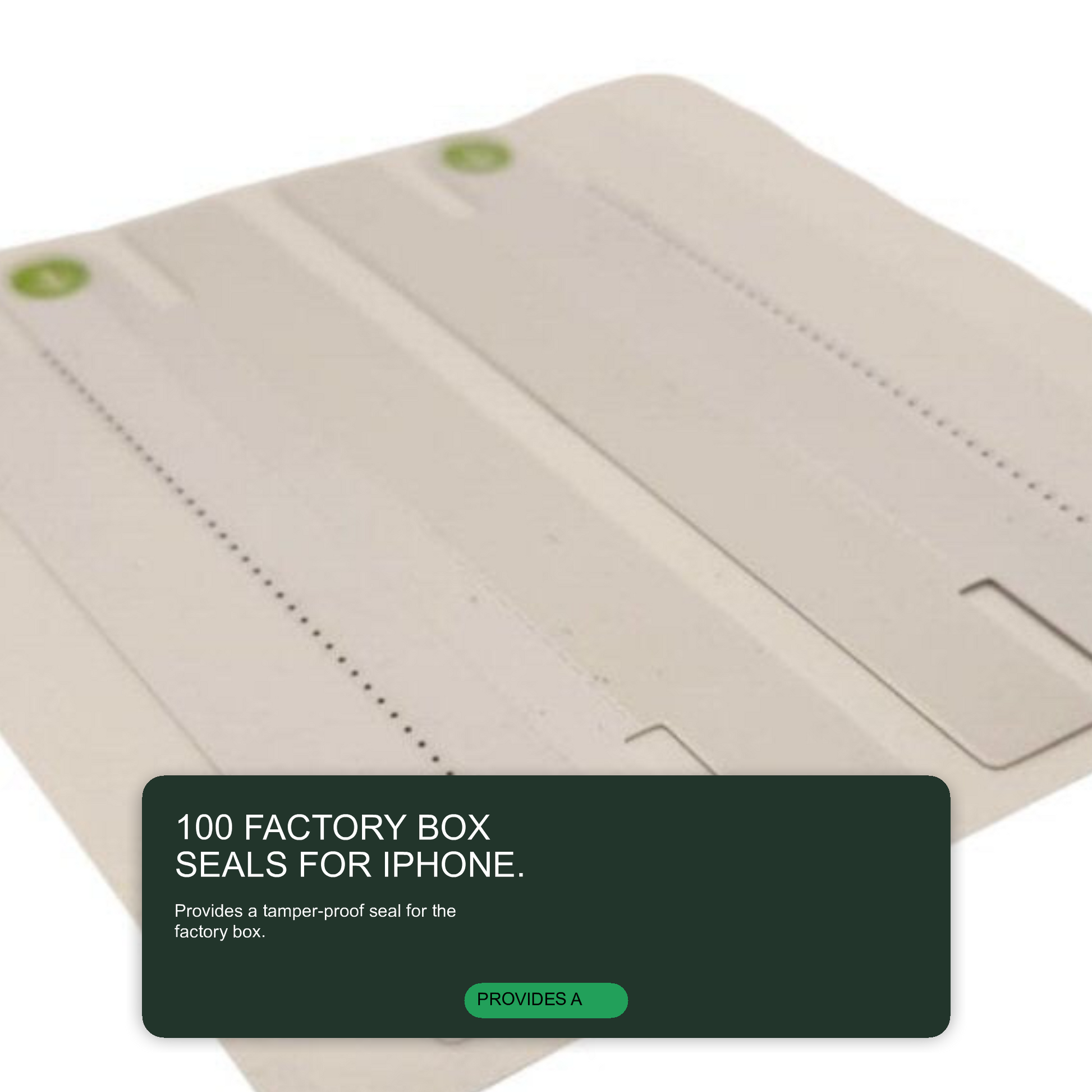 Factory Box Seal For iPhone White Paper Card Pack of 100 Factory seal FoneFunShop