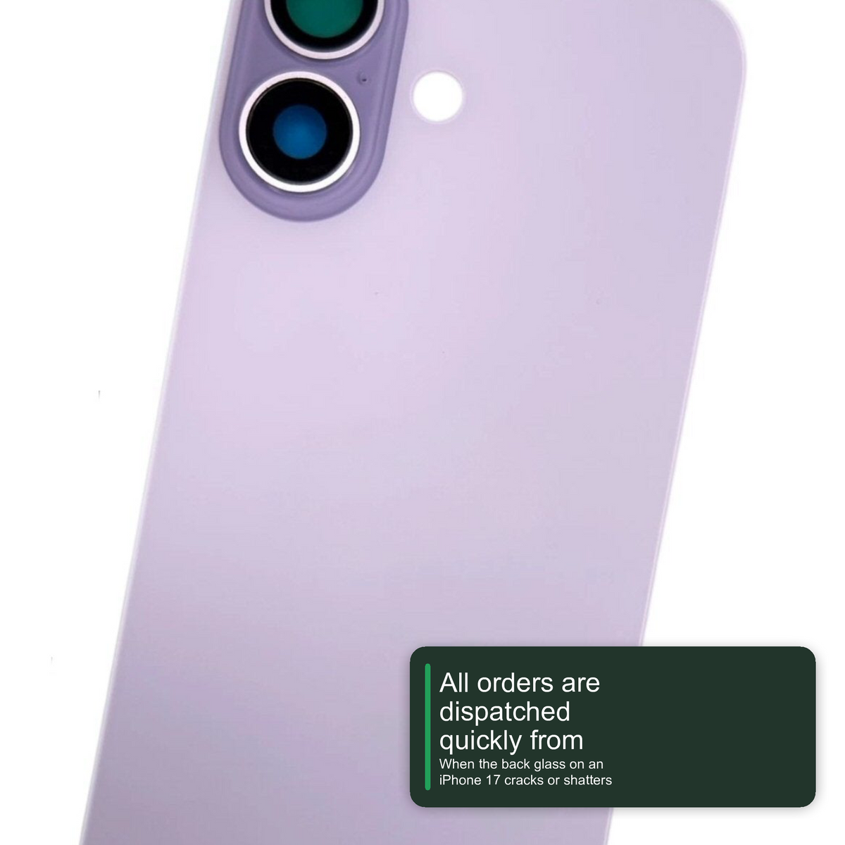 Glass Back For iPhone 17 Lavender Plain Without Logo Rear Glass FoneFunShop