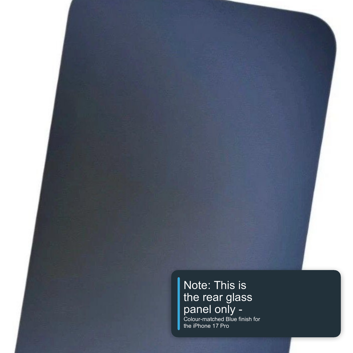 Glass Back For iPhone 17 Pro Blue Plain Without Logo Rear Glass FoneFunShop