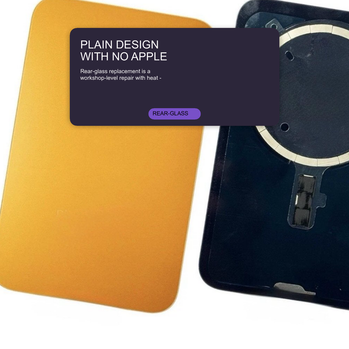 Glass Back For iPhone 17 Pro Cosmic Orange Plain Without Logo Rear Glass FoneFunShop