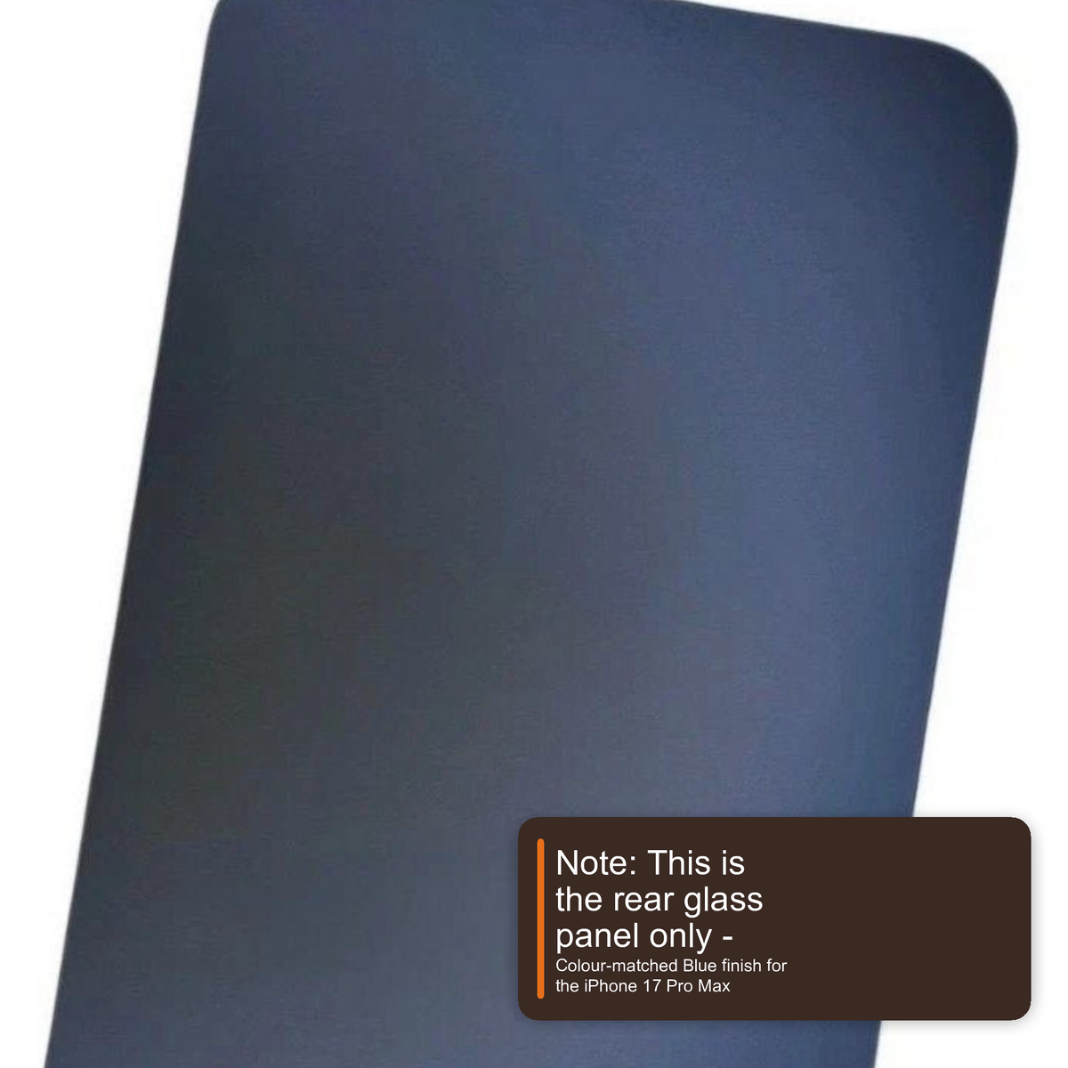 Glass Back For iPhone 17 Pro Max Blue Plain Without Logo Rear Glass FoneFunShop