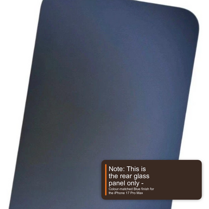 Glass Back For iPhone 17 Pro Max Blue Plain Without Logo Rear Glass FoneFunShop