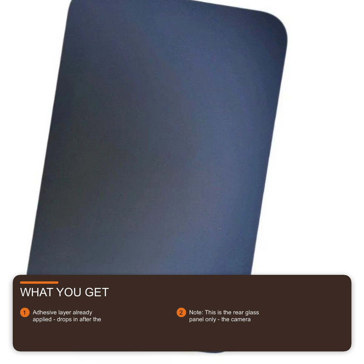 Glass Back For iPhone 17 Pro Max Blue Plain Without Logo Rear Glass FoneFunShop