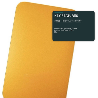 Glass Back For iPhone 17 Pro Max Cosmic Orange Plain Without Logo Rear Glass FoneFunShop