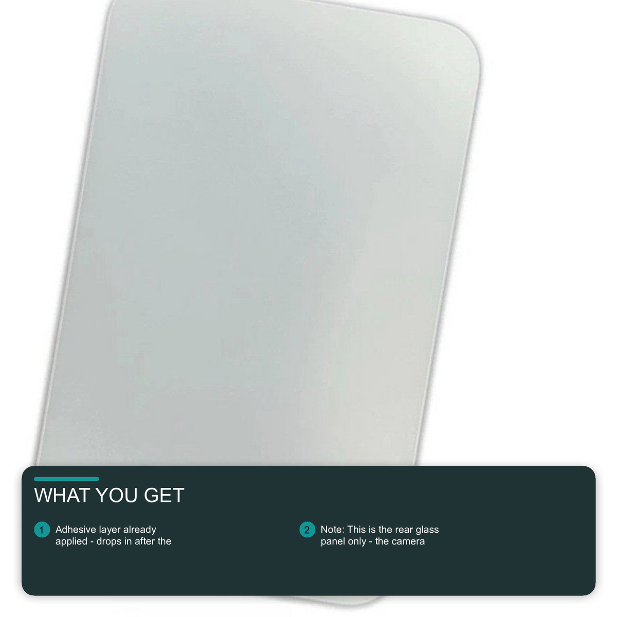 Glass Back For iPhone 17 Pro Silver Plain Without Logo Rear Glass FoneFunShop