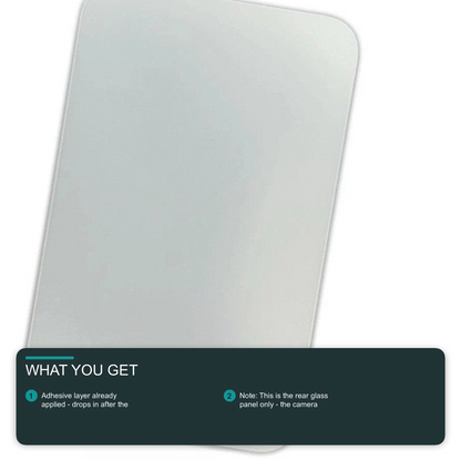 Glass Back For iPhone 17 Pro Silver Plain Without Logo Rear Glass FoneFunShop