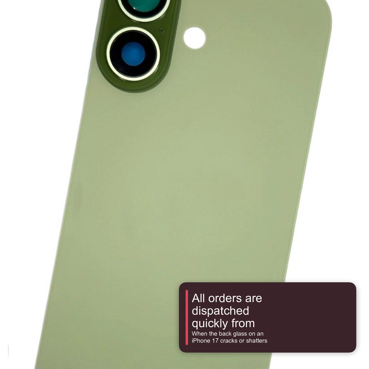 Glass Back For iPhone 17 Sage Plain Without Logo Rear Glass FoneFunShop