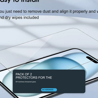Glass Screen Protector For iPhone 18 Pro Max With Camera Cut Out Pack of 2 Screen Protector FoneFunShop
