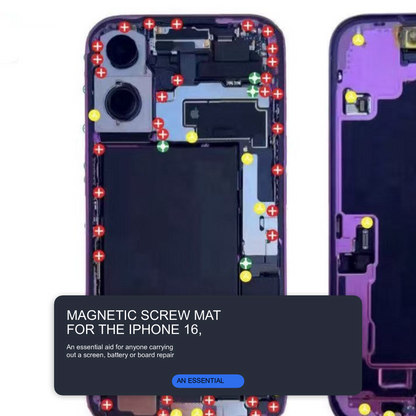 Magnetic Screw Mat For iPhone 16 Repair Disassembly Guide Magnetic Repair Mat FoneFunShop