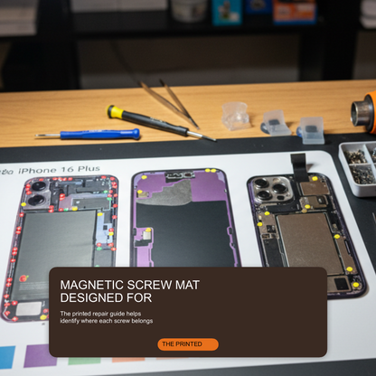 Magnetic Screw Mat For iPhone 16 Plus Repair Disassembly Guide Repair Tools FoneFunShop