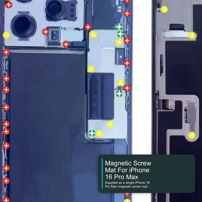 Magnetic Screw Mat For iPhone 16 Pro Max Repair Disassembly Guide Magnetic Repair Mat FoneFunShop