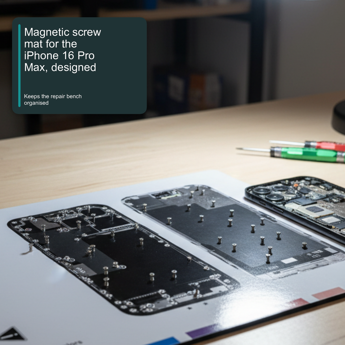 Magnetic Screw Mat For iPhone 16 Pro Max Repair Disassembly Guide Magnetic Repair Mat FoneFunShop