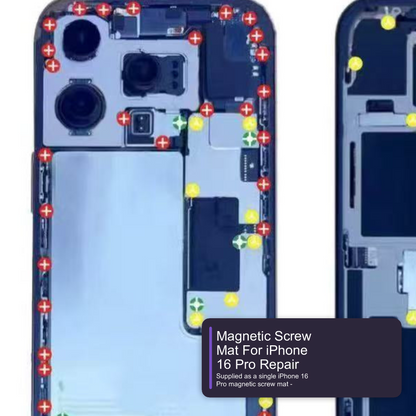 Magnetic Screw Mat For iPhone 16 Pro Repair Disassembly Guide Magnetic Repair Mat FoneFunShop