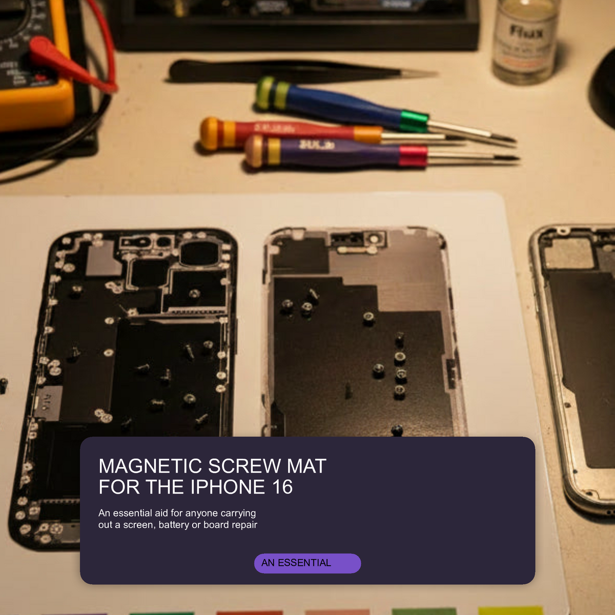 Magnetic Screw Mat For iPhone 16 Pro Repair Disassembly Guide Magnetic Repair Mat FoneFunShop