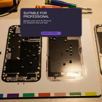 Magnetic Screw Mat For iPhone 16 Pro Repair Disassembly Guide Magnetic Repair Mat FoneFunShop