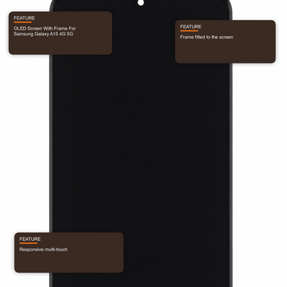 OLED Screen With Frame For Samsung Galaxy A15 4G 5G - Genuine Service Pack Screen FoneFunShop