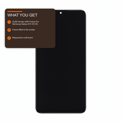 OLED Screen With Frame For Samsung Galaxy A15 4G 5G - Genuine Service Pack Screen FoneFunShop