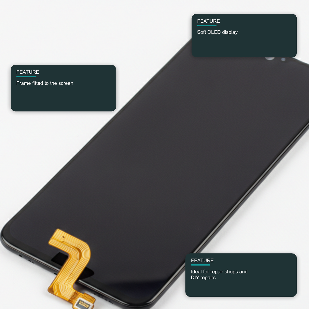 Soft OLED Screen With Frame For Samsung A52 4G 5G SM-A525F SM-A526B Screen FoneFunShop