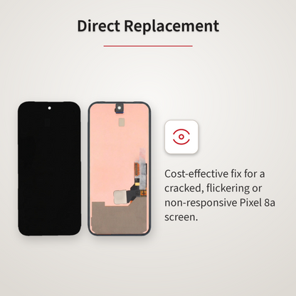 OLED Screen For Google Pixel 8a No Frame With Fingerprint Sensor Screen FoneFunShop