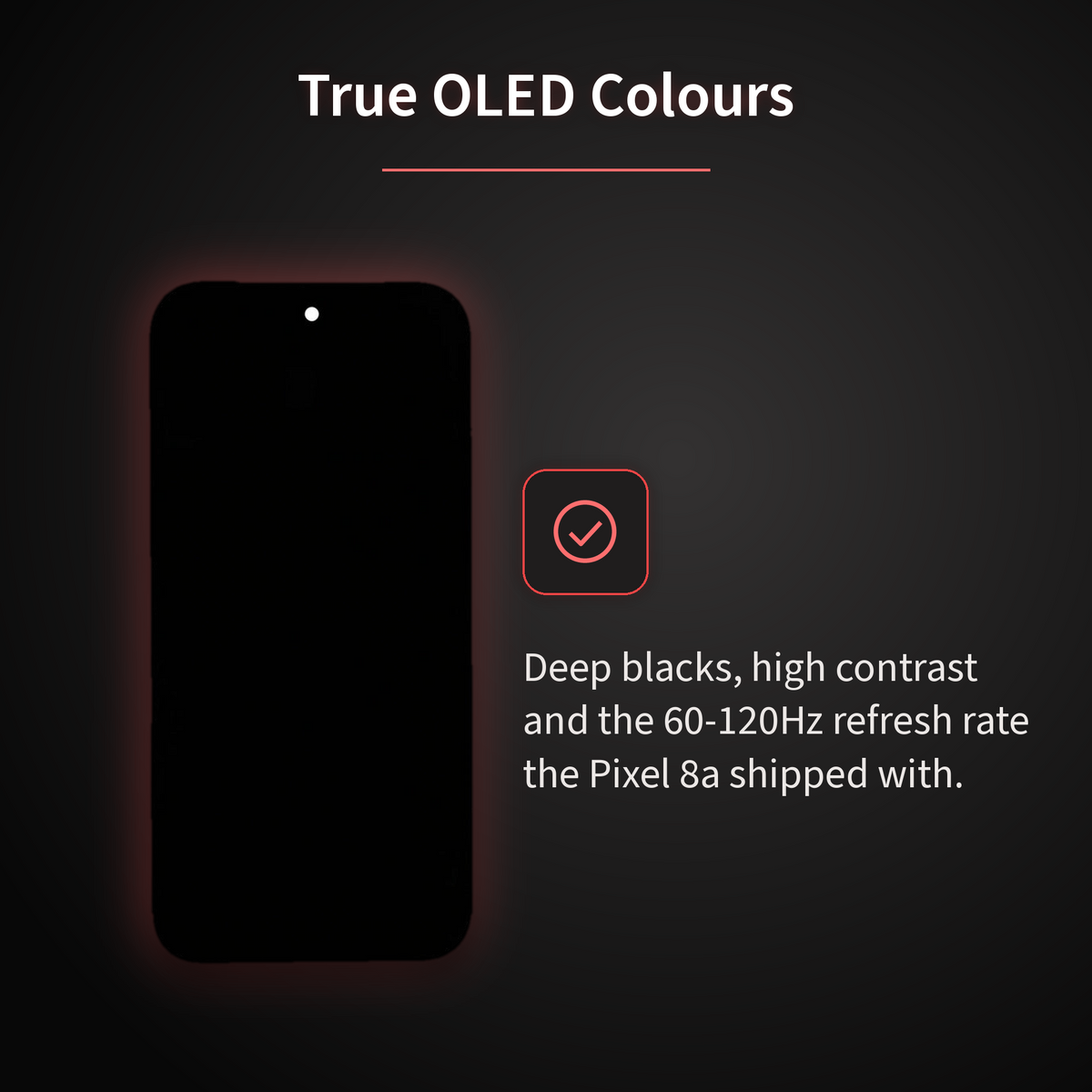 OLED Screen For Google Pixel 8a No Frame With Fingerprint Sensor Screen FoneFunShop