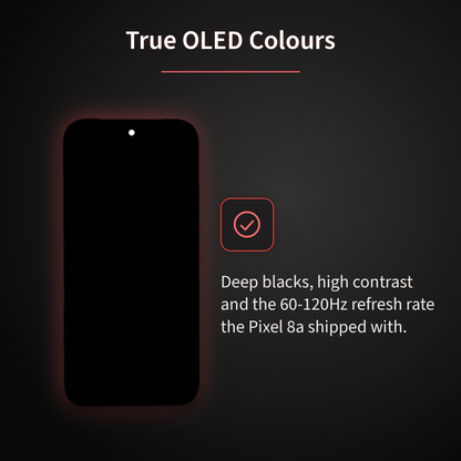 OLED Screen For Google Pixel 8a No Frame With Fingerprint Sensor Screen FoneFunShop