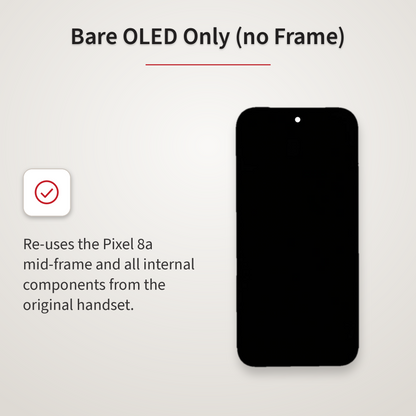 OLED Screen For Google Pixel 8a No Frame With Fingerprint Sensor Screen FoneFunShop
