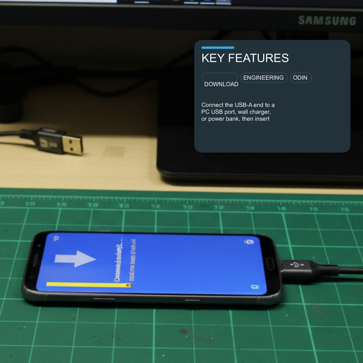 OSS WS233 USB-A to USB-C Download Mode Service Cable for Type-C Phones Repair Cable FoneFunShop