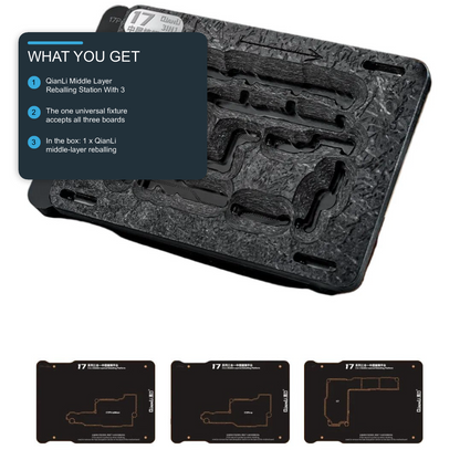 QianLi Middle Layer Reballing Station With 3 Stencils For iPhone 17 Series Qianli FoneFunShop