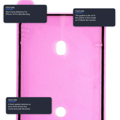 Rear Panel Adhesive For iPhone 18 Pro Max Bonding Glue Strip For Back Glass Repair Adhesive FoneFunShop