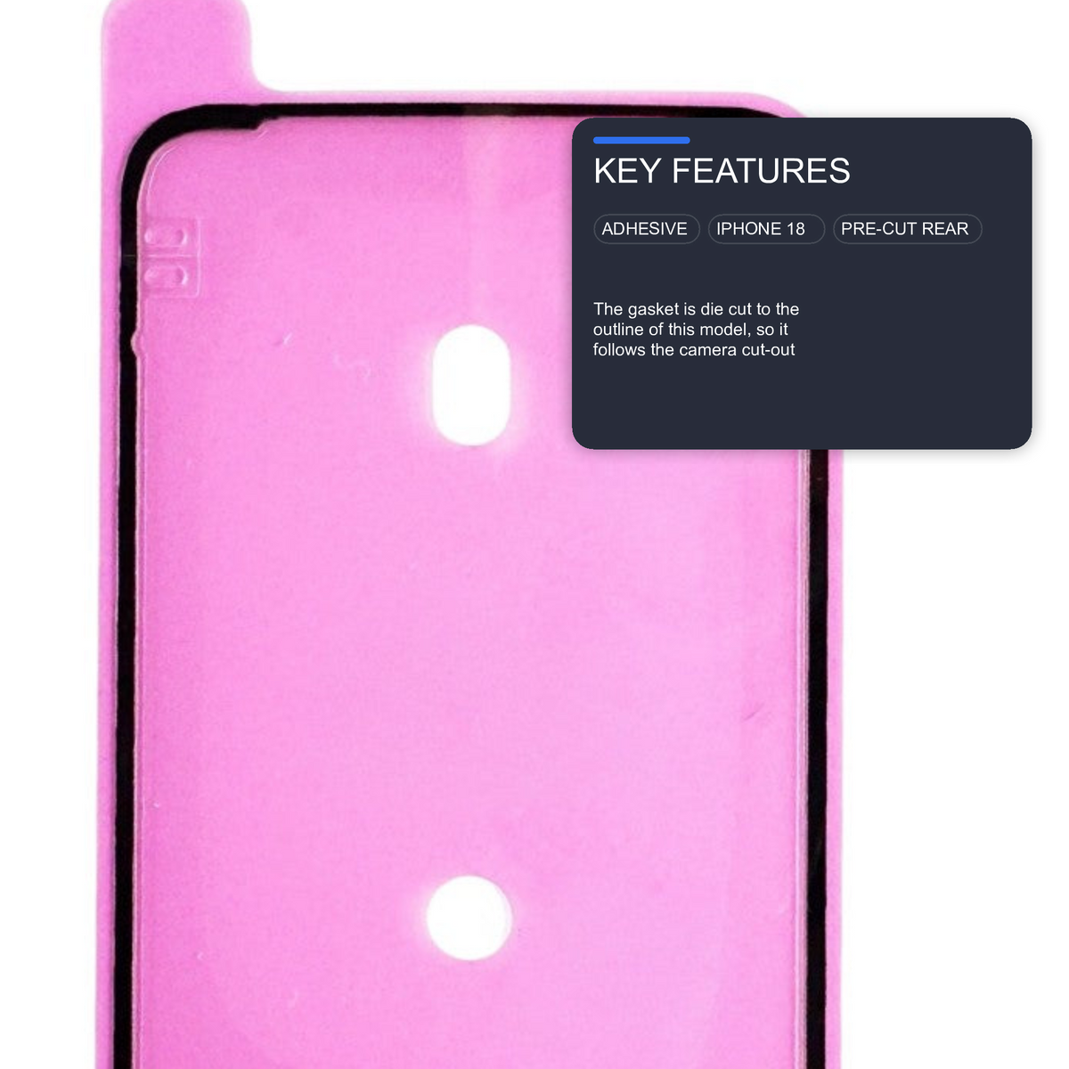 Rear Panel Adhesive For iPhone 18 Pro Max Bonding Glue Strip For Back Glass Repair Adhesive FoneFunShop