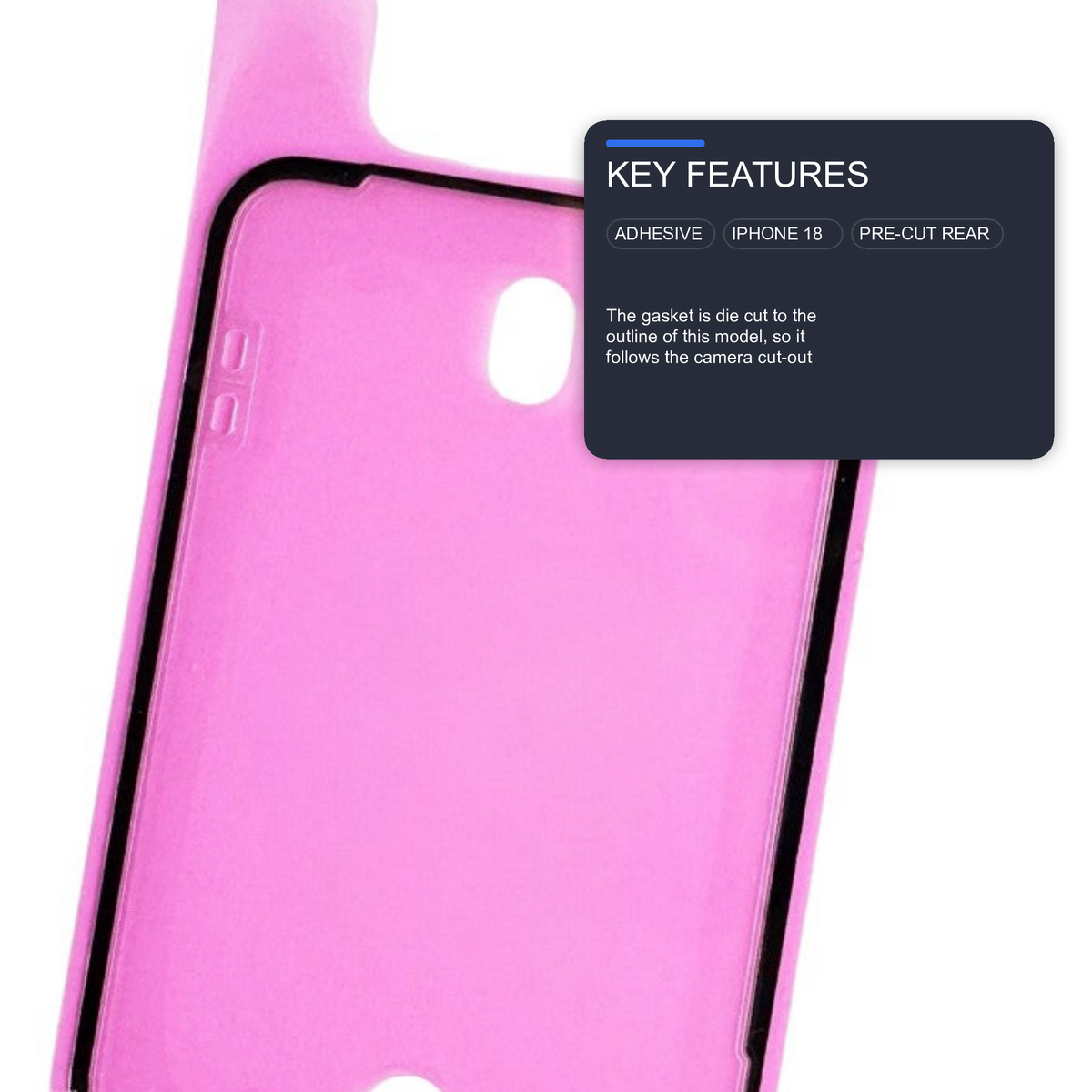 Rear Panel Adhesive For iPhone 18 Pro Bonding Glue Strip For Back Glass Repair Adhesive FoneFunShop