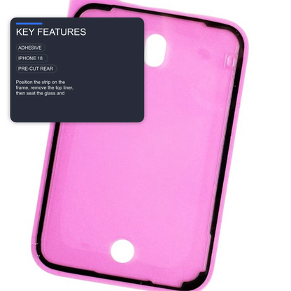 Rear Panel Adhesive For iPhone 18 Pro Bonding Glue Strip For Back Glass Repair Adhesive FoneFunShop