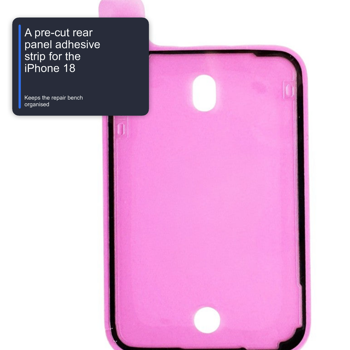 Rear Panel Adhesive For iPhone 18 Pro Bonding Glue Strip For Back Glass Repair Adhesive FoneFunShop