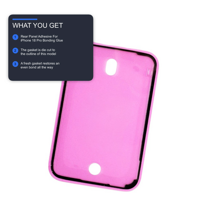 Rear Panel Adhesive For iPhone 18 Pro Bonding Glue Strip For Back Glass Repair Adhesive FoneFunShop