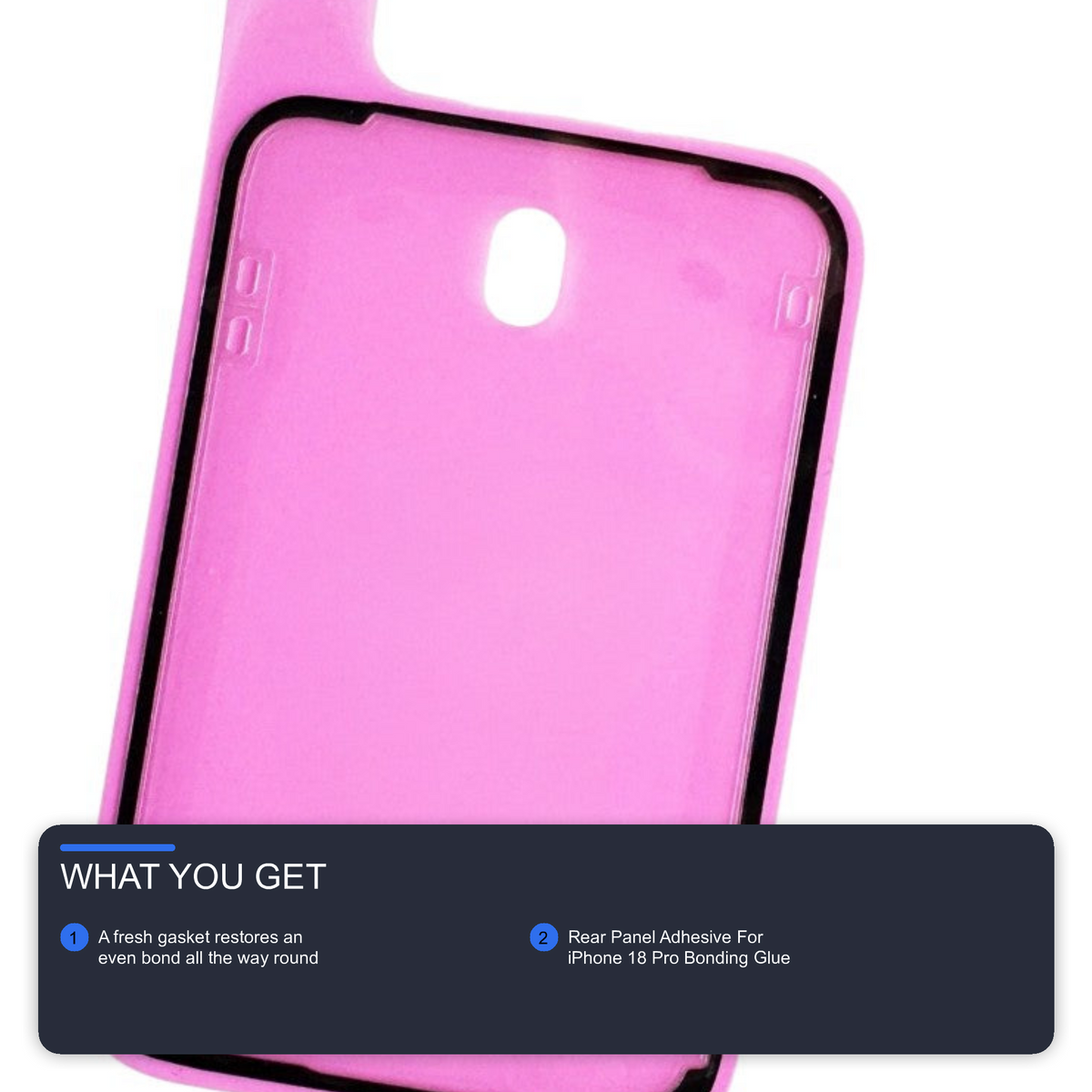 Rear Panel Adhesive For iPhone 18 Pro Bonding Glue Strip For Back Glass Repair Adhesive FoneFunShop