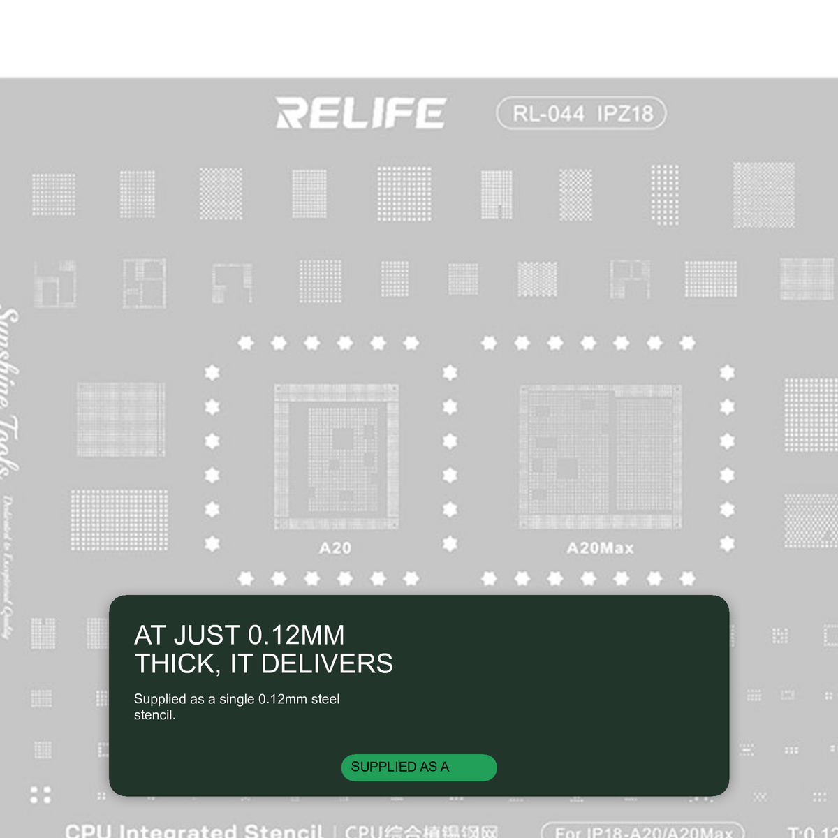 Reballing Stencil For IP18 Series Relife RL-044 For A20 and A20 Max Chipsets Stencil FoneFunShop