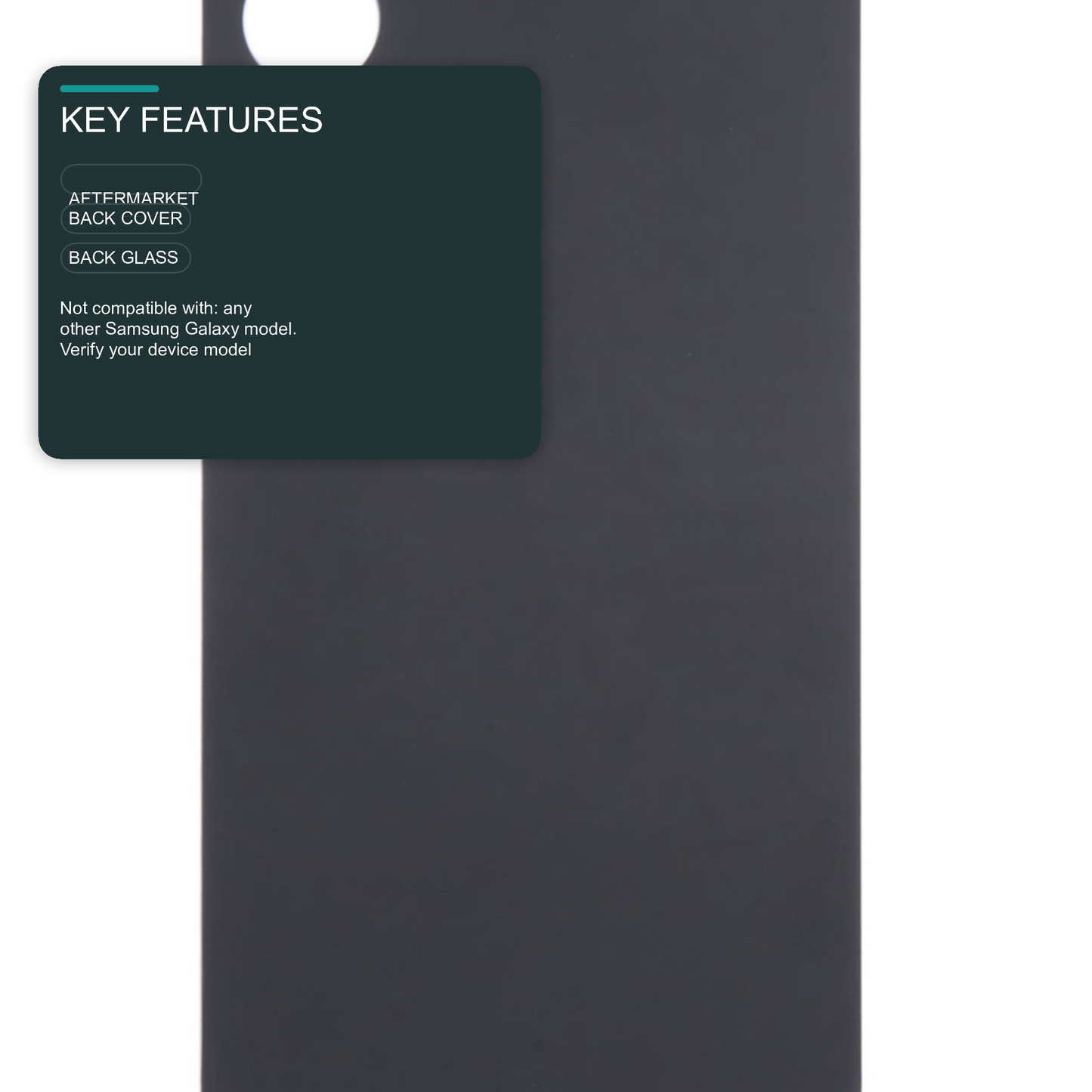 Back Glass Battery Cover with Camera Lens Black for Samsung Galaxy S24 SM-S921B - Aftermarket Back Cover FoneFunShop