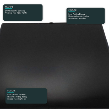 LCD Screen for Samsung Galaxy Z Fold 8 (SM-F971) - Inner Screen Black Screen FoneFunShop