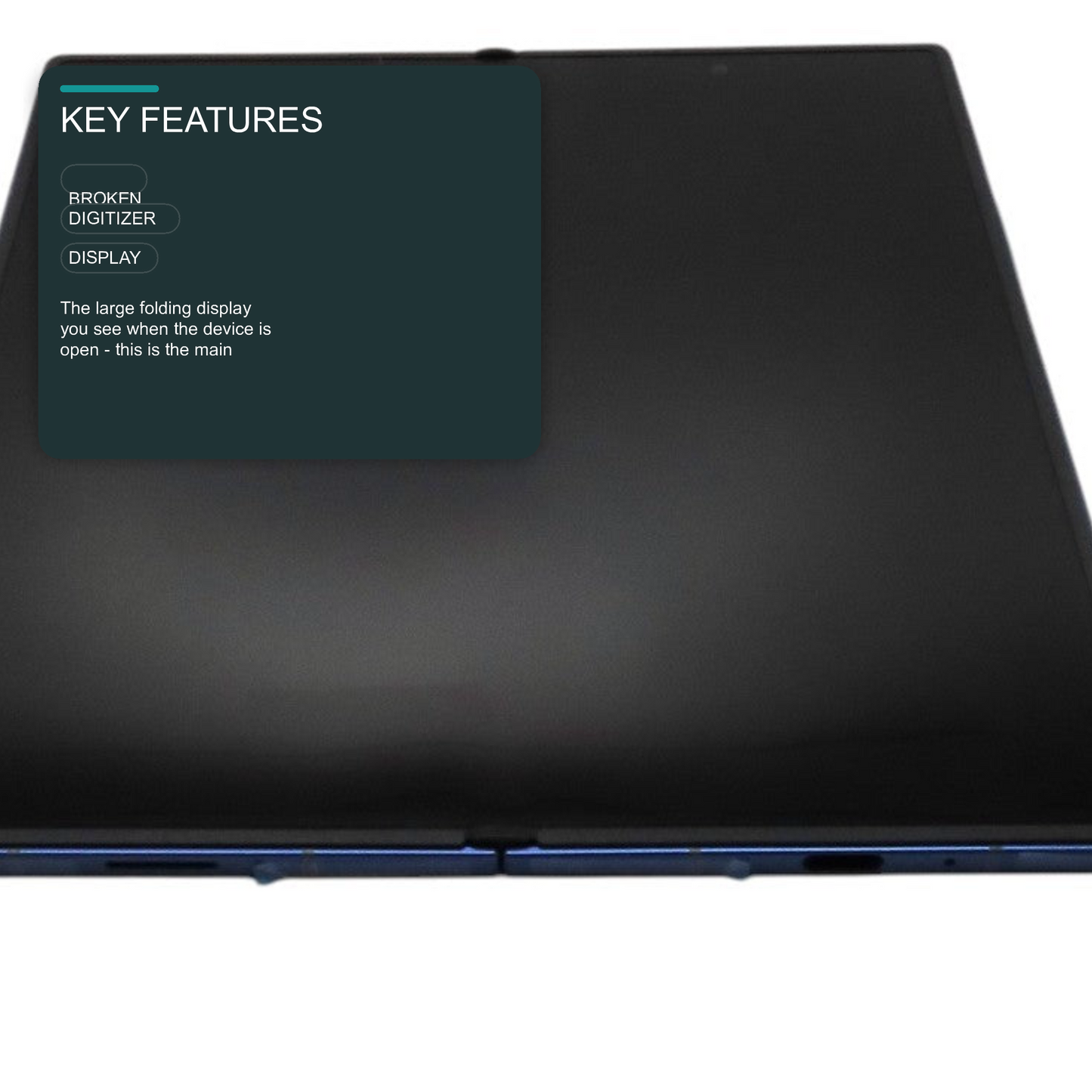LCD Screen for Samsung Galaxy Z Fold 8 (SM-F971) - Inner Screen Black Screen FoneFunShop