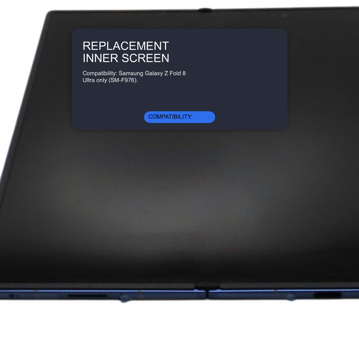 LCD Screen for Samsung Galaxy Z Fold 8 Ultra (SM-F976) - Inner Screen Black Screen FoneFunShop