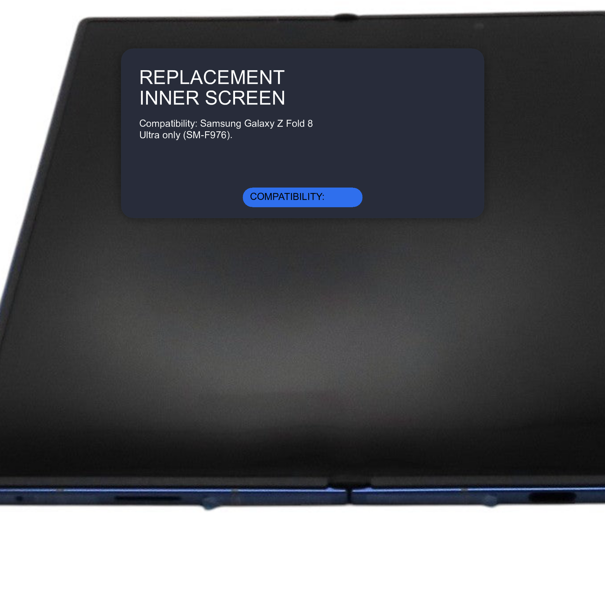 LCD Screen for Samsung Galaxy Z Fold 8 Ultra (SM-F976) - Inner Screen Black Screen FoneFunShop